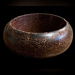 Solid coconut 🥥 shell bracelet - large bangle brown & black